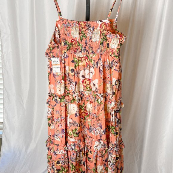 INC International Concepts Floral Maxi Dress - Pink and Green no tags - Picture 4 of 8